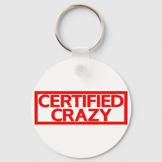 Porte-clés Timbre Crazy certifié (Recto)