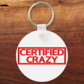 Porte-clés Timbre Crazy certifié (Verso)