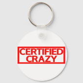 Porte-clés Timbre Crazy certifié (Verso)