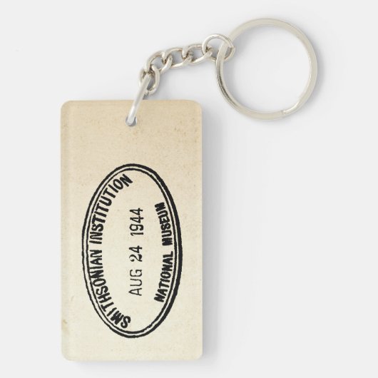Porte-clés Timbre de bibliothèque Établissement Smithsonian 1 (Dos)