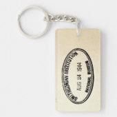 Porte-clés Timbre de bibliothèque Établissement Smithsonian 1 (Devant)