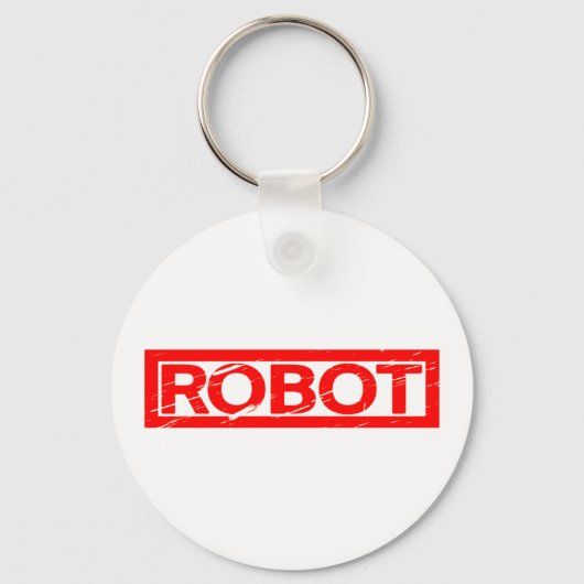 Porte-clés Timbre de robot (Recto)