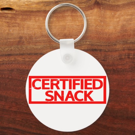 Porte-clés Timbre Snack Certifié (Verso)