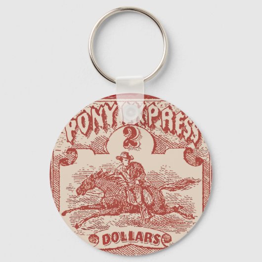 Porte-clés Timbre Vintage Express poney (Recto)