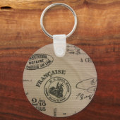 Porte-clés Timbres de voyage français (Recto)