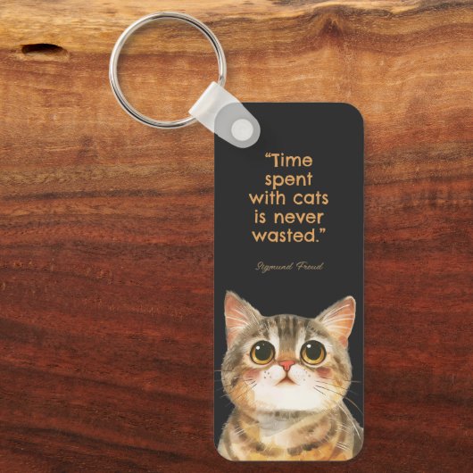Porte-clés Time Spent With Cats Is Never Wasted (Recto)