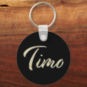 Porte-clés Timo Name whitegold Button (Recto)