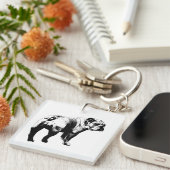 Porte-clés Tiny Bulldog, Loyal Tile (Devant Droit)