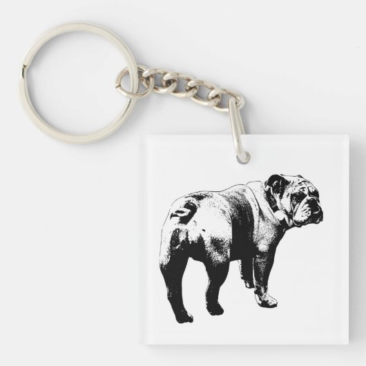 Porte-clés Tiny Bulldog, Loyal Tile (Devant)