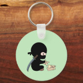 Porte-clés Tiny Ninja Origami Papier à projeter Étoile verte (Recto)