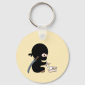 Porte-clés Tiny Ninja Origami Papier Étoile Jaune (Recto)