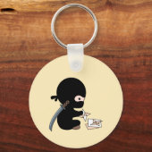 Porte-clés Tiny Ninja Origami Papier Étoile Jaune (Verso)