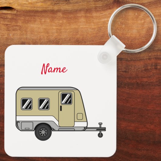 Porte-clés Tiny Tan Caravan Camper Thunder_Cove  (Verso)