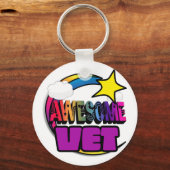 Porte-clés Tir Star Rainbow Awesome Vet (Recto)