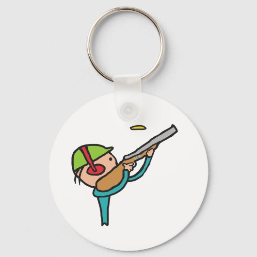 Porte-clés Tir sur le piège de Pigeon d'argile (Recto)