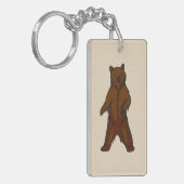 Porte-clés Tirage de bois Ours grizzli Brown (Devant gauche)