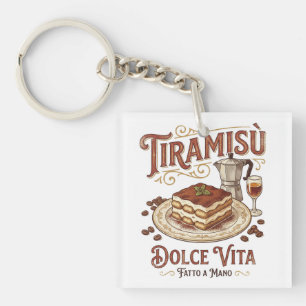 Porte-clés Tiramisu Dolce Vita Dessert Italien 