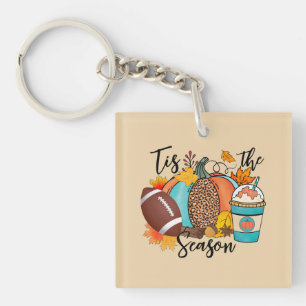 Porte-clés 'Tis The Season - Automne, Football & Épices Citro