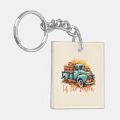 Porte-clés 'Tis The Season - Camion rustique avec Citrouilles (Devant gauche)
