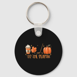 Porte-clés Tis The Season Hockey Latte Leaves Hello Pumpkin H