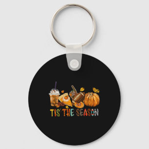 Porte-clés Tis The Season Pumkin and Spice Football Hallowee