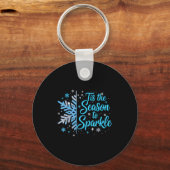 Porte-clés Tis The Season To Sparkle Snowflake Holiday Christ (Recto)