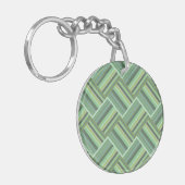 Porte-clés Tissage de bandes vert olive (Devant gauche)