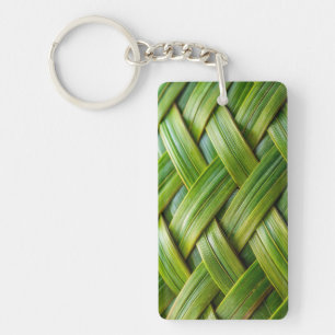 Porte-clés Tissu de bambou vert frais