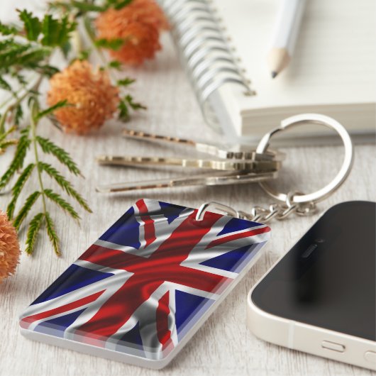 Porte-clés Tissu de drapeau de l'Angleterre (Devant droit)