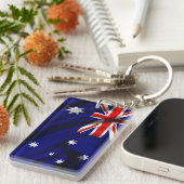 Porte-clés Tissu de drapeau de l'Australie (Devant droit)