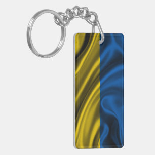 Porte-clés Tissu de drapeau de l'Ukraine