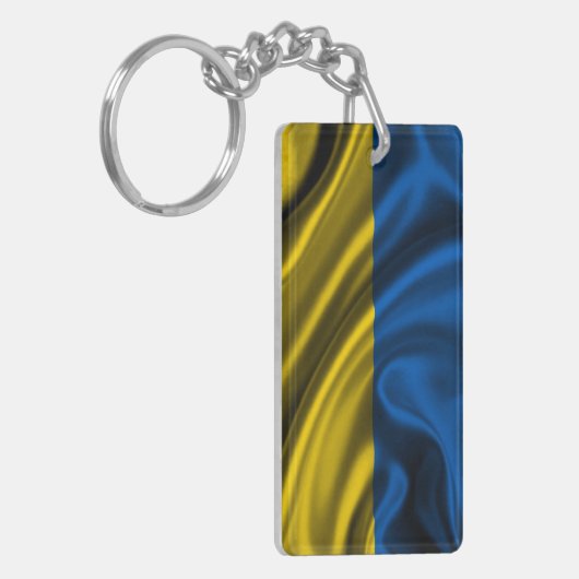 Porte-clés Tissu de drapeau de l'Ukraine (Devant gauche)
