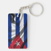 Porte-clés Tissu de drapeau du Cuba (Dos)