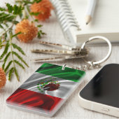 Porte-clés Tissu de drapeau du Mexique (Devant droit)