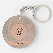 Porte-clés Tissu rose texturé imprimer n'importe quelle coule (Dos)