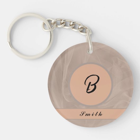 Porte-clés Tissu rose texturé imprimer n'importe quelle coule (Devant)