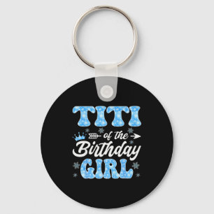 Porte-clés Titi de la fille d'anniversaire Flocons de neige H