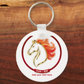 Porte-clés Title: Custom Year of the Fire Horse 2026 Gift (Recto)