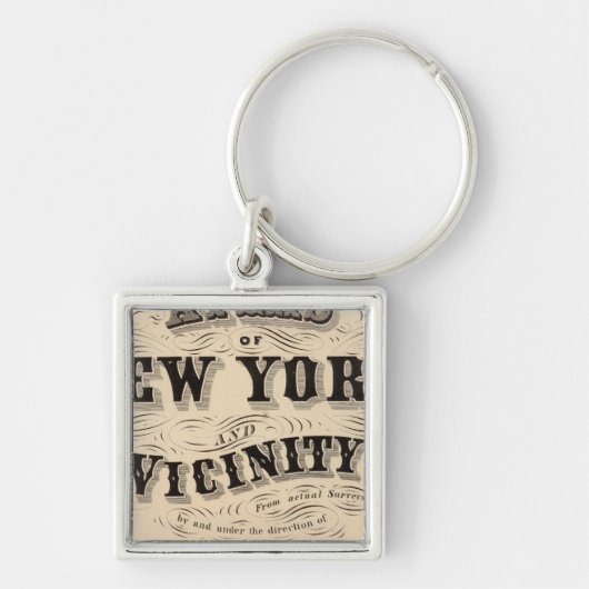 Porte-clés Titre Page Atlas of New York, environs (Devant)