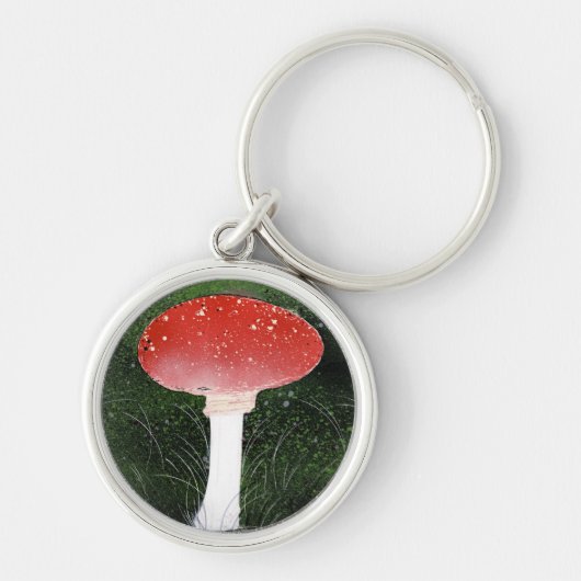 Porte-clés Toadstool Champignon dans les environs de la mouss (Devant)
