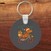 Porte-clés Toddler Doxycycline Long Hair Dachshund Christmas  (Recto)