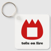 Porte-clés 📛 tofu en feu (Recto)
