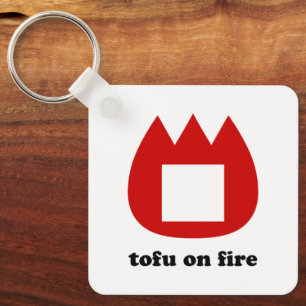 Porte-clés 📛 tofu en feu