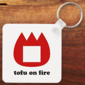 Porte-clés 📛 tofu en feu (Verso)