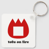 Porte-clés 📛 tofu en feu (Dos)