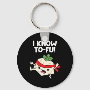 Porte-clés Tofu Vegan Je sais Karate Tofu Kung Fu Tofu