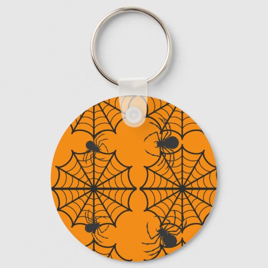 Porte-clés Toile d'araignée effrayante Halloween (Recto)