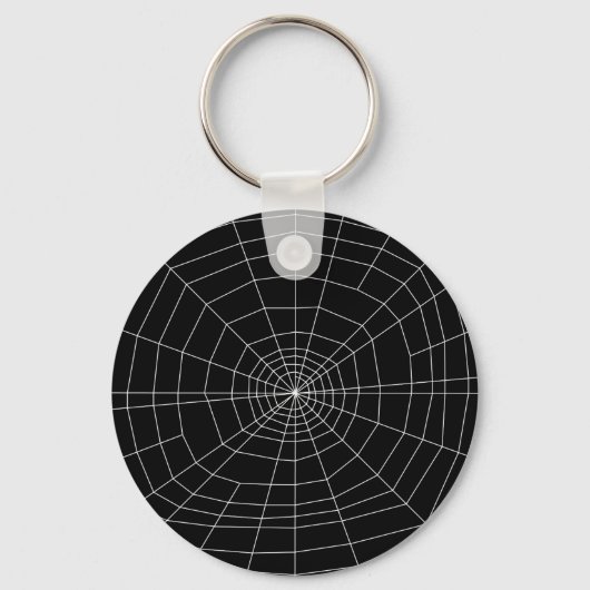 Porte-clés toile d'araignée sur Noir (Recto)