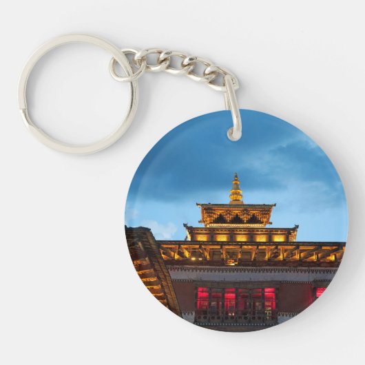 Porte-clés Toit Dzong bouddhiste (Devant)