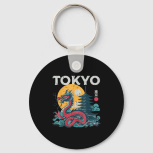 Porte-clés Tokyo Dragon Asiatique Vintage Japonaise Mythique